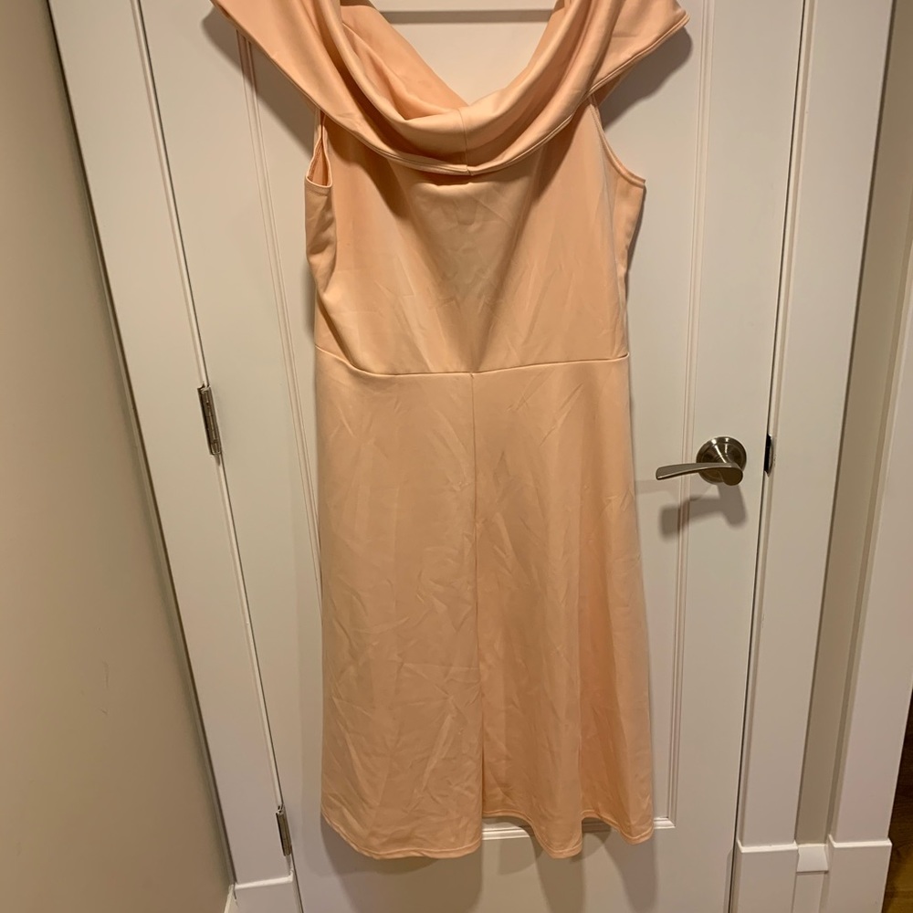 SOLD Boohoo New Off the Shoulder Hi Lo Midi Dress - Picture 7 of 15